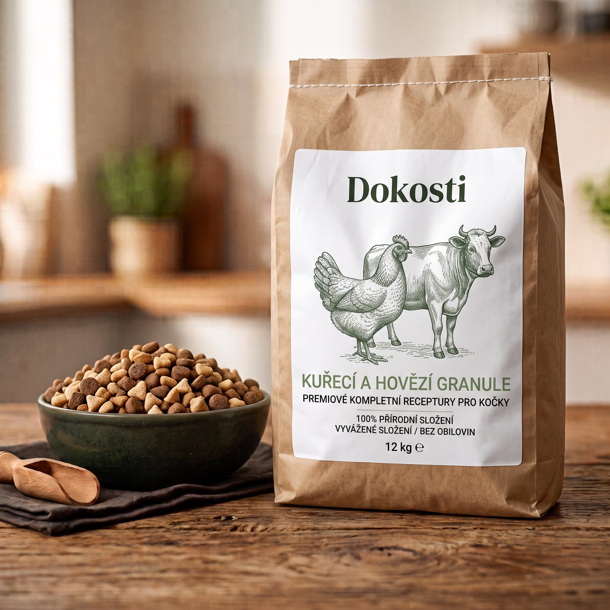 Kuřecí a hovězí granule